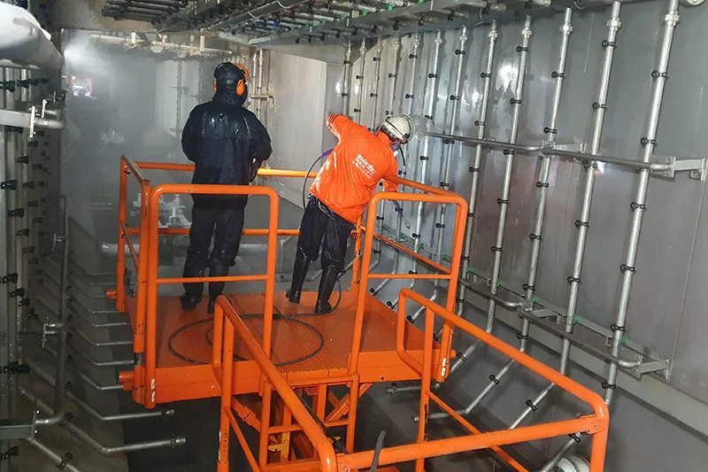 Reinigung von Pretreating Zonen in Lackiererei in der Industrie